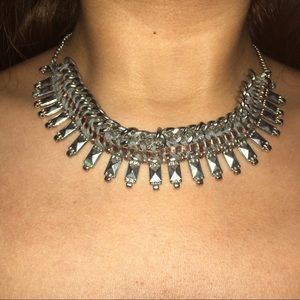 gray necklace w details